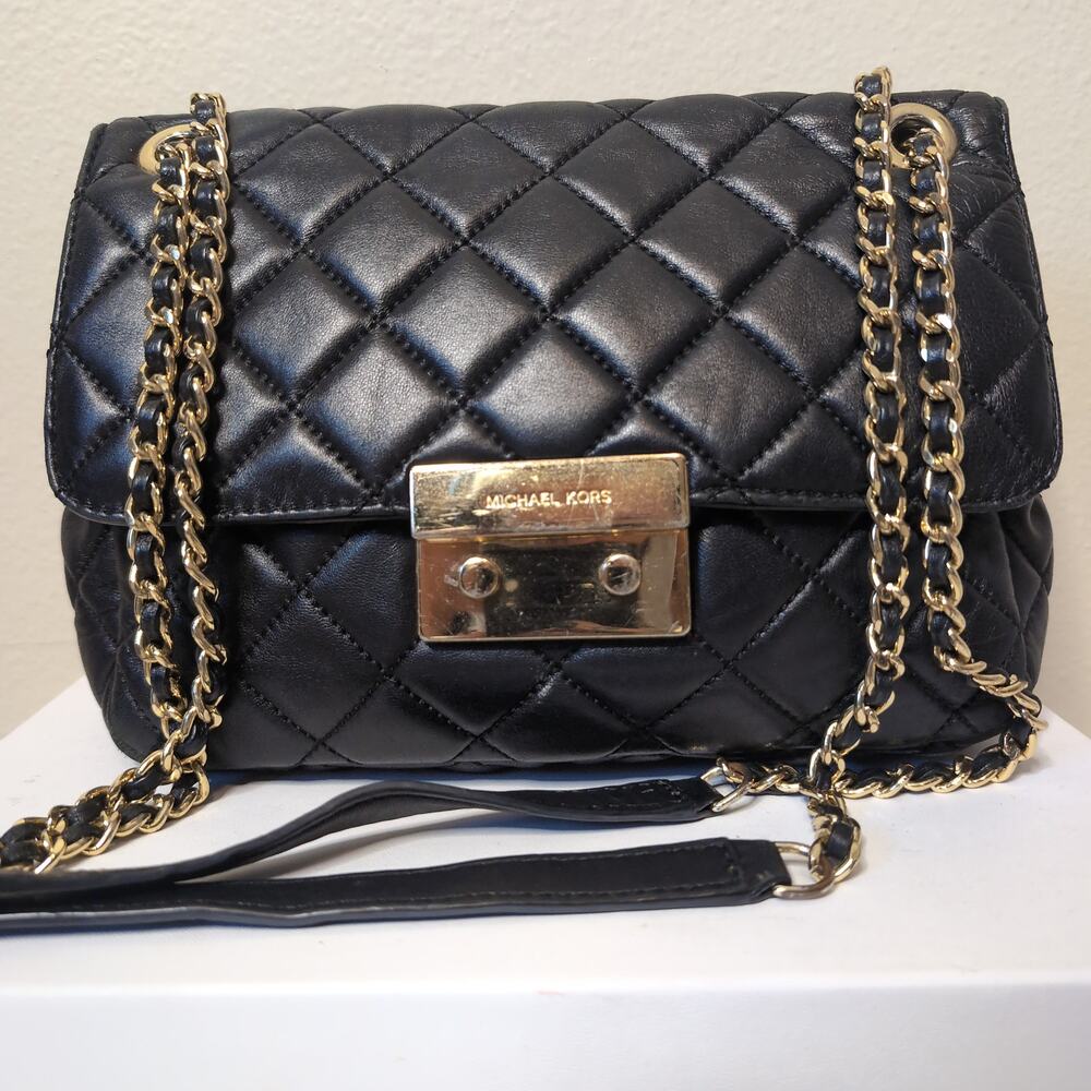 Quilted Chain Flap Crossbody Bag Michael Kors